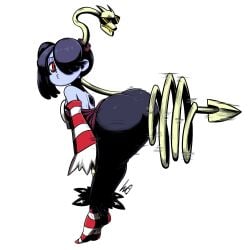 dat_ass flat_chest flat_chested lughost pear-shaped_figure pear_shaped pear_shaped_female skullgirls solo solo_female solo_focus squigly