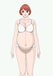 1girls belly big_belly big_breasts bra breasts canon_pregnancy cleavage female kiki's_delivery_service linea_nigra mature_female meron_pregnant milf mother osono outie_navel panties pregnant pregnant_belly pregnant_female red_hair solo studio_ghibli underwear