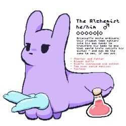 1:1 2_penises animal_genitalia animal_penis balls big_balls big_penis blue_penis canine_genitalia canine_penis curved_penis erection fan_character feral genitals knot male multi_genitalia multi_penis penis potion purple_body rain_world slugcat solo svehaq_(artist) tail tail_mouth the_alchemist_(svehaq) unusual_anatomy unusual_tail videocult