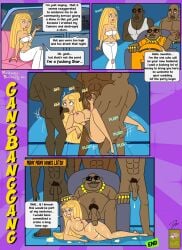 1girls 4boys big_breasts big_penis blonde_hair blue_eyes britney_britney_(fairly_oddparents) cum_in_pussy cum_on_breasts cum_on_face dark-skinned_male dirtymind female gangbang interracial male the_fairly_oddparents wide_hips