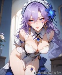 absurd_res ai_generated anime blue_eyes blue_hair cantarella_(wuthering_waves) cute female female_focus hi_res highres long_hair ozziru patreon purple_hair self_upload sexy uncensored wuthering_waves