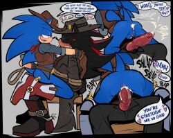 :d aaaaaaaaaaa anal black_body black_fur blehhhhh blue_body blue_hair bye_im_having_lunch chest_tuft closed_eyes cowgirl_position cum cuntboy green_eyes hedgehog help hi knot restrained shaddycatz shadow_the_hedgehog sheriff sheriff_sonic small_dom_big_sub sonic_(series) sonic_the_hedgehog srry_if_u_see_this_here_shadz_lol too_lazy_to_tag two_tone_hair yaoi