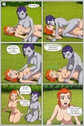 2girls ai_generated ben_10 breasts cartoon_network cowgirl_tribadism crossover dc_comics female female/female female_only gwen_tennyson lesbian_competitive_intercourse lesbian_kiss lesbian_sex multiple_girls nude nude_female pussy_grinding pussy_on_pussy pussy_to_pussy rachel_roth raven_(dc) sexfightfun shaved_pussy spread_legs teen_titans tribadism warner_brothers yuri