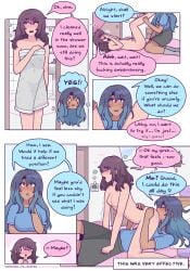 2girls 69 anal anal_sex anilingus bed bedroom between_legs blue_eyes blue_hair blush brown_hair closed_eyes covering_face dark-skinned_female dominant_female eating_ass embarrassed emma_(welcome_to_heaven) excited female female/female femdom femsub fingers_together flustered flustered_female fully_clothed gentle_femdom indoors leaking_cum lesbian_sex light-skinned_female multiple_girls naked nervous oral oral_sex partially_clothed pink_eyes pink_hair pink_highlights repost rimming romantic_couple sasha_(welcome_to_heaven) shy soft_femdom spread_legs submissive_female sweat sweating towel towel_around_waist towel_only trans_woman trans_woman_(lore) transfem transgender_woman tremble_spikes two_tone_hair welcome_to_heaven yuri