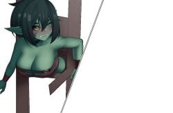 1boy 1boy1girl 1girls ahe_gao ahoge amber_(amber_embraces) amber_embraces animated ass_grab black_sclera blush blush clenched_teeth color_banding cum cum_in_pussy cum_inside dark_green_hair dark_hair dark_sclera ear_piercing eyes_rolling_back fangs female from_behind game_cg gif_artifacts goblin green_hair green_skin hervi impact_lines large_breasts leaking_cum long_ears looking_back panties panties_aside penetration penis pussy pussy_juice raped rpg_maker scar sex sharp_nails sharp_teeth shortstack skirt slideshow slit_pupils stuck stuck_in_wall tagme tears transparent_background vagina vaginal_penetration vaginal_sex video_games wristband yellow_eyes