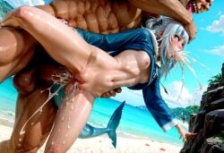 1boy 1girl1boy 1girls adult_female adult_male ahe_gao ai_generated anal anal_sex beach breasts crying crying_with_eyes_open cum cum_from_ass cum_from_mouth cum_from_nose cum_from_pussy cum_in_pussy cum_inside dark-skinned_male digital_art ejaculation female fucked_from_behind fucked_silly gawr_gura hair_grab hololive hololive_english hololive_myth huge_cock khilmenel large_penis larger_male leg_lock male pussy rough_sex semi-realistic sex shark_girl sharp_teeth shortstack size_difference slim_waist small_breasts smaller_female sweat tail uncensored virtual_youtuber vomiting_cum vtuber
