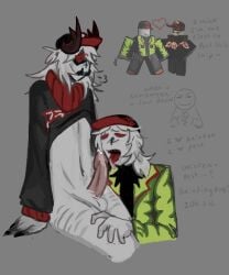 <3 2boys balls block_tales bottomless crossover cum_drip english_text erect_penis erection gay gay_male genital_fluids griefer_(block_tales) horns kikuok licking_penis male/male male_only no_pants oral penis pest_(regretevator) red_eyes reference_image regretevator roblox roblox_game robloxian scars self_upload shirt_lift shirt_up simple_background tagme text tongue_out two_men white_body white_hair white_skin