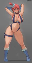1girls big_breasts breasts curvaceous curvy curvy_female female female_focus female_only hi_res highres hioyami huge_breasts large_breasts long_hair looking_at_viewer navel nintendo pokemon pokemon_bw skyla_(pokemon) slim_waist smile smiling smiling_at_viewer solo solo_female solo_focus thick_thighs thighs wide_hips