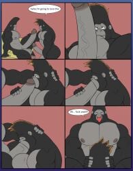 abs anthro anthro_on_anthro anthro_penetrated anthro_penetrating anthro_penetrating_anthro ape aroused aroused_by_another aroused_face aroused_male aroused_smile ass ball_suck balls bedroom_eyes biceps big_butt big_penis black_body black_fur closed_eyes comic criminal deep_throat dialogue dirty_talk dominant dominant_anthro dominant_male duo english_text erection excited excited_expression excited_for_sex excited_male eye_contact face_in_crotch fellatio fondling_penis fur furniture gang gangster genitals gorilla grabbing_another grabbing_neck grabbing_partner hand_on_neck hand_on_penis hands_on_neck haplorhine hi_res holding_another holding_another's_penis holding_neck holding_partner holding_partner's_penis holding_penis huge_cock humping hyper hyper_genitalia hyper_penis illumination_entertainment johnny_(sing) kneeling kneeling_oral_position large_penis licking living_room living_room_sex looking_at_another looking_at_another's_penis looking_at_partner looking_at_partner's_penis looking_pleasured lost_in_pleasure male male/male male_penetrated male_penetrating male_penetrating_male mammal masculine_male muscular muscular_anthro muscular_male narrowed_eyes nude nude_anthro nude_male on_sofa oral oral_penetration pecs penetration penile penis penis_grab penis_in_face penis_in_mouth penis_lick pleasured_male primate profanity red_background rubbing_neck rubbing_penis seductive sex simple_background sing_(movie) sitting sitting_on_sofa sofa sofa_sex speech_bubble spread_legs spreading stroking_neck stroking_penis submissive submissive_anthro submissive_male sucking swallowing_penis_while_deepthroat text thick_arms thief throbbing throbbing_penis thrusting thrusting_forward tongue tongue_hanging_out tongue_out unrealrui