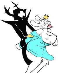 1boy1girl bouncing_breasts deltarune deltarune_chapter_3 female ibispaintx jxci male self_upload sleep_sex somnophilia strawpage the_knight_(deltarune) the_roaring_knight toriel toriel_(dark_world_form)