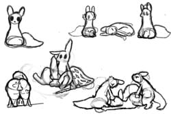 2025 3:2 anal anal_sex animal_genitalia animal_penis anus ass balls big_butt big_penis empty_eyes feral fur genitals group huge_cock hyper hyper_genitalia hyper_penis knot knotted_penis knotting male male/male mammal monochrome oral oral_penetration penetration penis rain_world side_view simple_background sleeping slugcat solo spearmaster_(rain_world) survivor_(rain_world) tail thick_thighs tired tluckyl trio videocult white_background