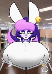 big_breasts breast_expansion breasts busty_boy cleavage furry huge_breasts princess_(princess_jomes) princess_jomes tagme thick_thighs wide_hips