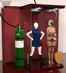 1girls 3d blonde_hair bondage carol_marcus female female_only full_body mannequin nude nude_female solo star_trek star_trek_into_darkness thejpeger trophy_case