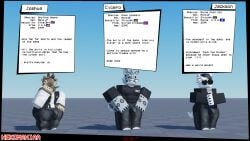1femboy 2boys 3d canine character_sheet english_text feline furry furry_only hyena maine_coon male male_only nekomaniaa roblox roblox_avatar robloxian self_upload snow_leopard
