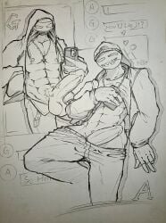 2boys abs austria_(countryhumans) baseball_cap belt belt_buckle cock countryhumans european germany_(countryhumans) heart hoodie male male/male male_only penis pubes pubes_exposed pubic_hair sharp_teeth sketch tagme texting