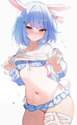 1girls blue_hair bra bunny_ears bunny_girl female hololive hololive_fantasy hololive_japan koahri panties solo solo_female tagme usada_pekora virtual_youtuber