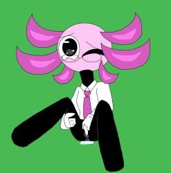 axolotl_humanoid cum_dripping cuntboy gills glasses intersex kinito kinito_the_axolotl kinitopet legs_spread masturbation no_humans pink_tie rubbing_pussy touching_pussy white_gloves