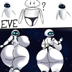 1girls 2d 2d_(artwork) ai_generated amused anthro back_view big_ass big_breasts big_butt big_female blue_eyes breasts disney eve_(wall-e) female female_only front_view hi_res huge_ass huge_breasts huge_butt huge_thighs humanoid machine metal navel nipples nude panties pixar robot robot_girl robot_humanoid screen screen_face shaded signature solo space tall_female thick thick_thighs thigh_highs thunder_thighs venus_body voluptuous wall-e white_body wide_hips