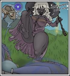 amused background ballbusting barefoot begging_to_stop black_body bulge clothed_female cock_and_ball_torture crying_with_eyes_open docecarol elden_ring elden_ring_nightreign fear female_dominating_male female_domination femdom genital_torture injured injury interracial medieval_armour non_nude recluse_(nightreign) revive sadism sadistic sadistic_girl sadistic_smile speech_bubble stepped_on stepping_on_balls stepping_on_penis stomp stomped stomping stomping_on_balls text text_bubble video_game_character video_games wylder_(nightreign)
