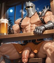 1boy abs ai_generated ai_xayro arm_hair balls bara bara_tiddies bara_tits big_balls big_muscles big_nipples big_pecs big_penis chest_hair chrono_(series) chrono_cross cum_on_leg daddy dilf erection gay hair hairy hairy_chest hairy_male harness helmet helmet_only huge_balls huge_cock human knight leg_hair male male_focus male_only muscles muscular muscular_human muscular_male muscular_thighs musk naked navel nipples nude nude_male pecs pectorals penis pubes pubic_hair solo solo_focus solo_male square_enix standing thick_penis zoah