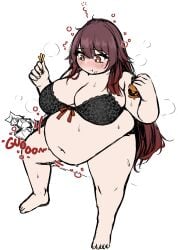 bbw big_belly bikini black_bikini brown_hair brown_hair_female chubby chubby_female exposed_fat_belly fat fat_female fat_girl fat_woman female female_focus female_only genshin_impact hu_tao_(genshin_impact) immobile light-skinned_female light_skin liyue_girls mihoyo mihoyo_technology_(shanghai)_co._ltd. obese obese_female solo solo_female solo_focus ussbbw weight_gain weight_gain_female