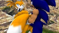 2boys 3d anal anal_sex anthro anthro_on_anthro ass_grab balls blue_eyes drool drool_string drooling fox fucked_silly furry gay gloves hedgehog male male/male male_only open_mouth outdoors penis sega sex sfm smile sonic_(series) sonic_the_hedgehog sonic_the_hedgehog_(series) source_filmmaker standing supaphreak tail tails tails_the_fox unfocused_eyes wall_eyed yaoi