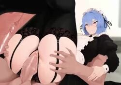 1boy1girl 2d 2d_animation animated ass big_ass blue_eyes blue_hair bouncing_ass clothed clothed_sex clothing cowgirl_position cum cum_in_pussy cum_inside female female_on_top female_penetrated hentaudio large_ass legs_together legs_up light-skinned_female light_skin maid maid_headdress maid_outfit maid_uniform male moaning moaning_in_pleasure nsfw_sonia_va nude_male_clothed_female original penetration penis penis_in_pussy pornsfx pussy reverse_cowgirl_position riding_penis saki_(theatko) sex short_hair short_playtime shorter_than_30_seconds sound tagme the_atko thick_thighs thighhighs thighs vaginal_penetration vaginal_sex video wdmov x-ray