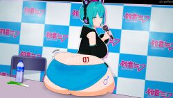 1boy alternate_version_available ass ass_bigger_than_head ass_focus big_ass big_butt blue_eyes blue_hair bottom_heavy bubble_butt busty_boy clothing curvaceous curvy curvy_figure cyshen dat_ass english_text femboy gender_symbol genderswap_(ftm) girly hatsune_miku headphones heart huge_ass male male_only male_with_breasts microphone mostly_nude one_eye_closed onomatopoeia rule_63 short_hair solo solo_male sweat sweating sweaty sweaty_butt text thick_thighs tongue tongue_out vocaloid voluptuous voluptuous_male wide_hips wobbling_ass