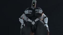 big_breasts breasts female genitals glados humanoid machine portal_(series) pussy rayhuma robot robot_humanoid solo valve wide_hips