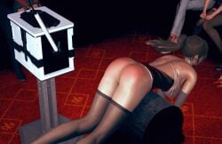 3d animated animated animation ass machine_spanking no_panties punishment pussy spank spanked spanking spanking_ass spanking_machine waitress whip whipped whipping