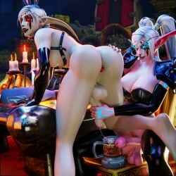 2futas 3d blender bottomless buttplug cum death_knight druid elfjivvy femboy futanari jivsan lichyboops male milk milking mommy night_elf night_elf_death_knight nose_piercing nude_futanari penis_piercing piercing retracted_foreskin tattoo very_long_ears world_of_warcraft