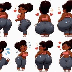 1girls ai_generated ass curvy_female dat_ass fat fat_ass female yoga yoga_pants