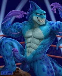 2025 abs anthro balls barazoku biceps crowd deltoids duo erection flexing flexing_bicep flexing_both_biceps genitals grin grinning_at_viewer group hi_res kaiju kaijurah knee_up looking_at_viewer male manly monster muscular muscular_arms muscular_legs muscular_thighs navel nude obliques pecs penis public public_nudity rumble_(movie) smile solo_male stepping_on_another tentacle_arms tentacle_hands tentacular_(rumble) triceps wrestler wrestling