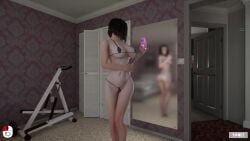 1girls 3d 3d_animation 3d_model almost_naked ass ass_focus auril3d barefoot barely_clothed bedroom bedroom_background bedroom_setting black_hair blue_eyes bra breasts female female_focus female_only full_body gameplay kira_(silicon_lust) light-skinned_female light_skin mp4 selfie selfie_pose silicon_lust skimpy skimpy_bikini skimpy_clothes solo solo_female sound tagme video video_game_character video_games