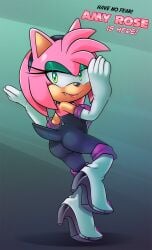 amy_rose amy_the_bat auntymoira bodysuit curvy_female hot neckline presenting_ass rouge_the_bat_(cosplay) sega sexy sonic_(series) sonic_the_hedgehog_(series) spandex_suit