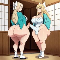 2futas ai_generated ass ass big_ass big_breasts big_butt breasts charlotte_(fire_emblem) erection erection_under_clothes erection_under_loincloth fire_emblem fire_emblem_fates fundoshi fundoshi_futanari fundoshilover101 futanari happi_(clothing) huge_ass huge_breasts huge_butt loincloth nintendo sarashi tabi_socks