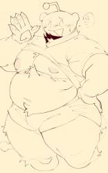 anthro body_hair chubby chubby_male fat fat_man gay humanized kamidraws male male_only personification reddit reddit_logo snoo solo solo_focus solo_male tail