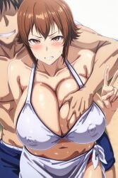 ai_generated erect_nipples grand_blue groping_breasts inminent_sex kotegawa_chisa ntr tomboy tsundere