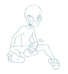 1boy alien alien_only classic_alien male male_only sony-shock white_background