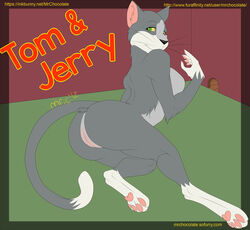 ass black_nose breasts cat feline female female_only fur furry furry_only green_eyes grey_fur mrchocolate naked nude paws pose posing pussy rule_63 tail tom_and_jerry tom_cat yellow_sclera