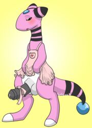 ampharos animal_genitalia animal_penis apron balls blush bow caprine clothing equine_penis erection feral horsecock male_only mammal nintendo penis pokémon_(species) pokemon pokemon_(species) sheath sheep shiny_pokemon twilicious video_games