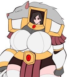 horus_lupercal hyper_breasts primarch rompecaderasgod rule_63 warhammer_40k