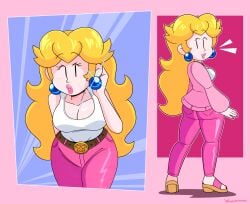 1girls breasts female female female_only funnyhoohooman mario_(series) princess_peach tagme thighs