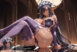 ai_assisted ai_generated breasts cameltoe crown curvy dark-skinned_female dark_elf dark_hair dark_skin elf elf_ears elf_female elf_girl female female_focus female_only high_heels high_quality high_resolution highres huge_ass huge_breasts impossible_bodysuit impossible_clothes kuroinu_~kedakaki_seijo_wa_hakudaku_ni_somaru~ large_ass large_breasts laying_on_side legs legs_crossed legwear olga_discordia olgaaiart pointy_ears provocative provocative_clothing quenn revealing_clothes self_upload sensual smirk smirking smirking_at_viewer stockings thong tits_bigger_than_head yellow_eyes