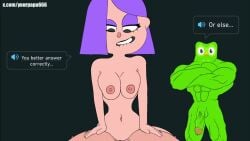 animated animation big_breasts breasts cowgirl_position dick duolingo lily_(duolingo) nude nude_female penetration purple_hair pussy pussy_juice shaved_pussy tagme tits_out video