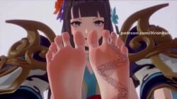 1girls animated animation anime barefeet barefoot black_toenail_polish black_toenails feet feet_focus feet_together female foot_fetish foot_focus foot_play kranken shorter_than_30_seconds tagme tattoo tattoo_on_feet tattoos video