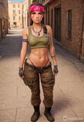 1eyedemperor 1girls 3d 3d_(artwork) 3d_model abs ai_assisted ai_generated army army_girl army_uniform bandana belt black_hair boots brown_hair camouflage camouflage_pants city_background clothed clothed_female counter-strike counter-strike:_global_offensive counter-strike_(series) counter-strike_2 cs2 cute cute_face desert dog_tags female fingerless_gloves gloves green_pants green_topwear holster huge_thighs jungle lips makeup medium_ass medium_breasts military military_boots military_clothing military_pants military_uniform muscles muscular muscular_anthro muscular_arms muscular_female muslim oneyedemperor purple_thong purple_underwear rebel_army red_bandana small_breasts small_butt solo solo_female solo_focus sports_bra tattoo tattoo_on_arm tattooed_arm tattoos teenage_girl teenager thong tomboy topwear underwear valve vypa_sista womb_tattoo