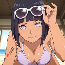 2d 2d_(artwork) 2d_artwork ahegao_ai ai_generated bikini bikini_bottom bikini_top hyuuga_hinata large_breasts naruto naruto_(classic) naruto_(series) naruto_shippuden patreon patreon_link patreon_logo patreon_url patreon_username tan_body tan_skin tanned_female