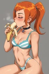 ai_generated banana ben_10 cartoon_network food_play gwen_tennyson sucking