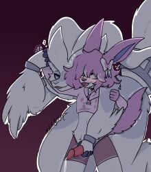 anthro bodily_fluids cum duo eeveelution femboy floppy_sylveon generation_5_pokemon generation_6_pokemon genital_fluids genitals helpless hi_res legendary_pokemon male male/male masturbation naholadydragon nintendo penis pokemon pokemon_(species) reshiram sylveon